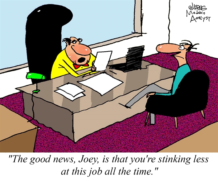 Humor - Cartoon: Mid-Year Review:  Good or Bad?